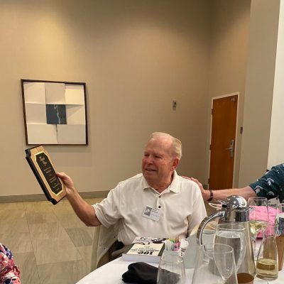 Fred Zydeck Receiving The Plaque From The Class Of 1966 During The 2021 Reunion