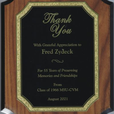 Zydeck Award From Class Of 1966