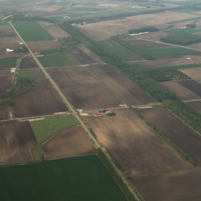 Tokachi Plains From Plane