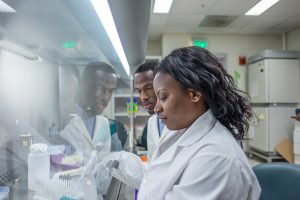 Two Students In Lab