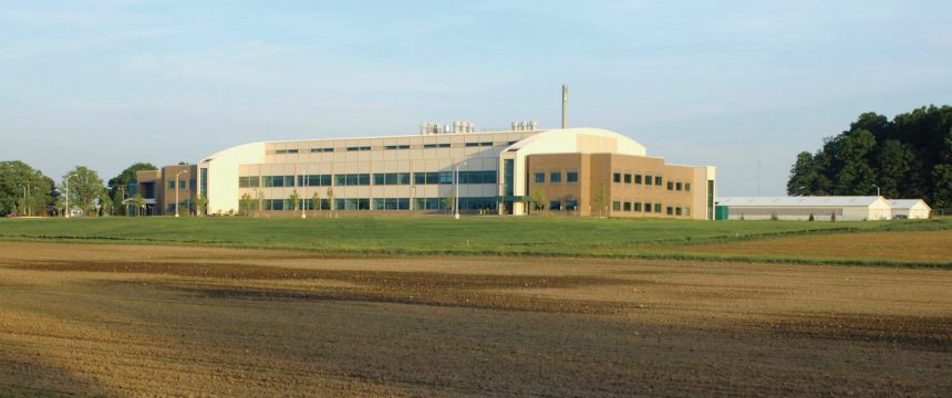 Msu Vdl Building Field In Foreground