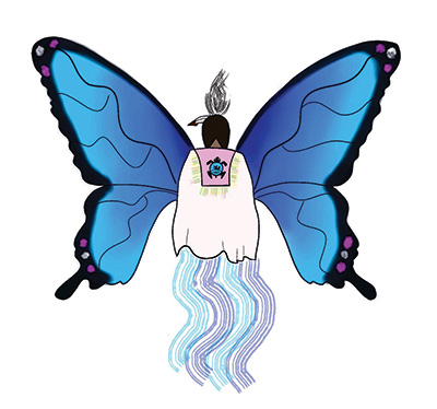 NAISO butterfly art.