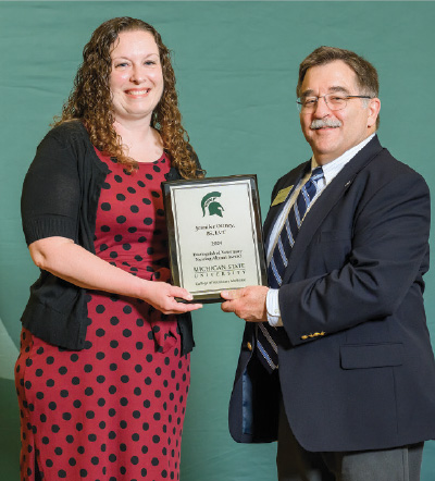 Ottney recieving award