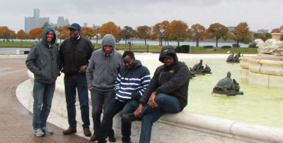 Visiting junior faculty from several African universities enjoy Belle Isle in Detroit on a rainy day.